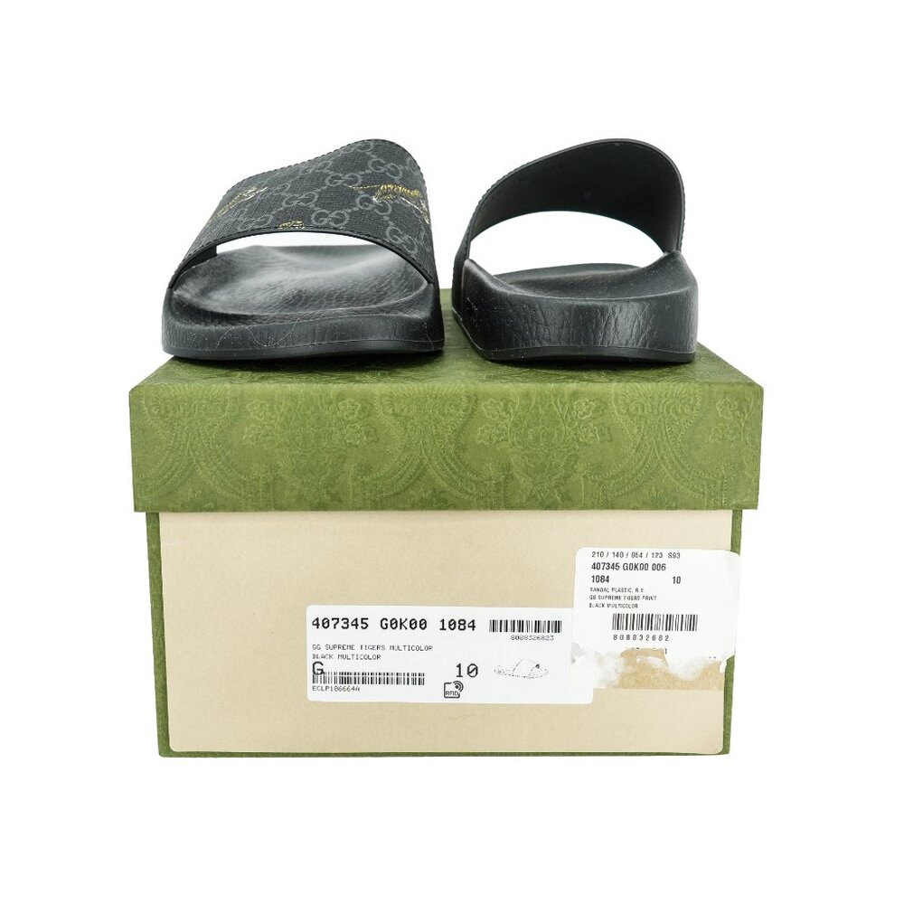 Gucci Men's GG Supreme Tiger Pint Slides - Picture 7 of 8